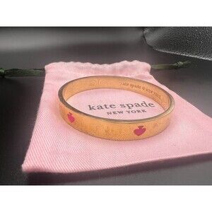 KATE Spade Bangle Bracelet with Pink Enamel Spades